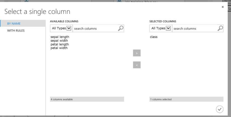 single column select